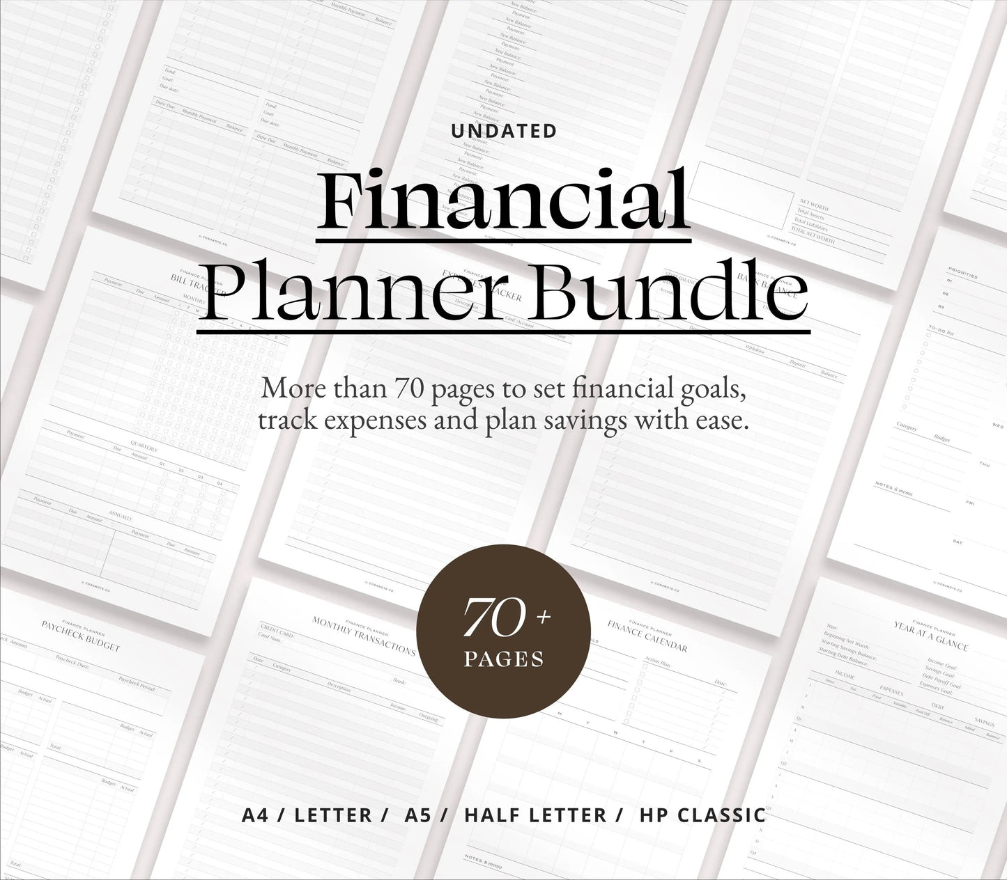Budget Planner BUNDLE, Printable Personal Finance Binder Financial Monthly Weekly Budget Planner Bill Expense Debt Savings Spending Tracker
