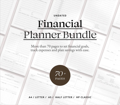 Budget Planner BUNDLE, Printable Personal Finance Binder Financial Monthly Weekly Budget Planner Bill Expense Debt Savings Spending Tracker