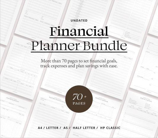 Budget Planner BUNDLE, Printable Personal Finance Binder Financial Monthly Weekly Budget Planner Bill Expense Debt Savings Spending Tracker