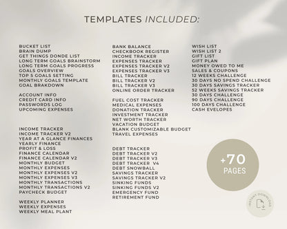 Budget Planner BUNDLE, Printable Personal Finance Binder Financial Monthly Weekly Budget Planner Bill Expense Debt Savings Spending Tracker