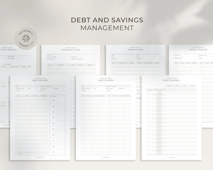 Budget Planner BUNDLE, Printable Personal Finance Binder Financial Monthly Weekly Budget Planner Bill Expense Debt Savings Spending Tracker