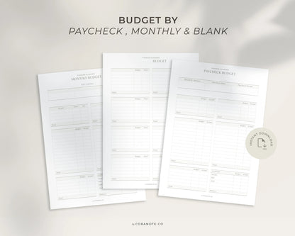 Budget Planner BUNDLE, Printable Personal Finance Binder Financial Monthly Weekly Budget Planner Bill Expense Debt Savings Spending Tracker