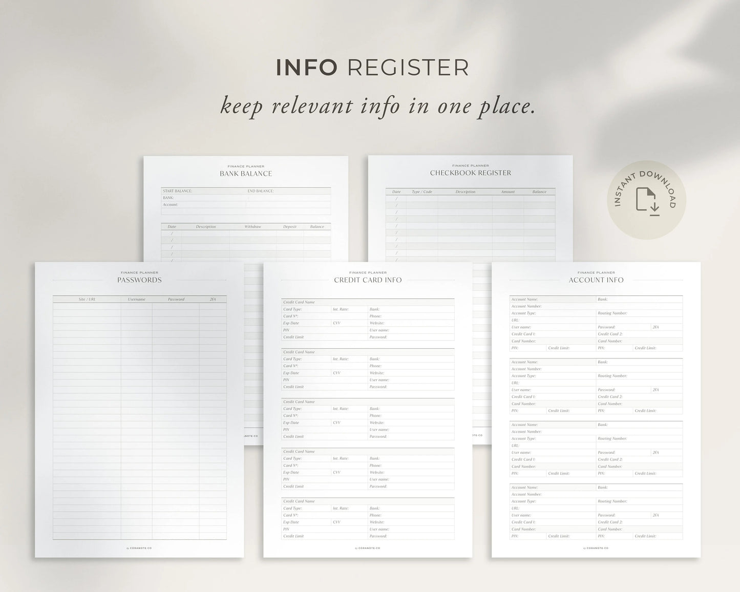 Budget Planner BUNDLE, Printable Personal Finance Binder Financial Monthly Weekly Budget Planner Bill Expense Debt Savings Spending Tracker